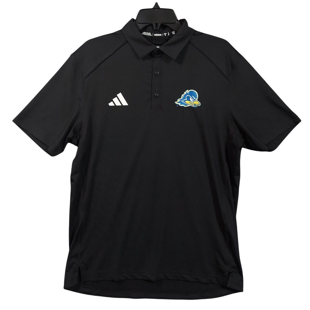 Adidas Shirt Mens Medium Black Blue Hens Polo Golf AEROREADY Moisture Wicking